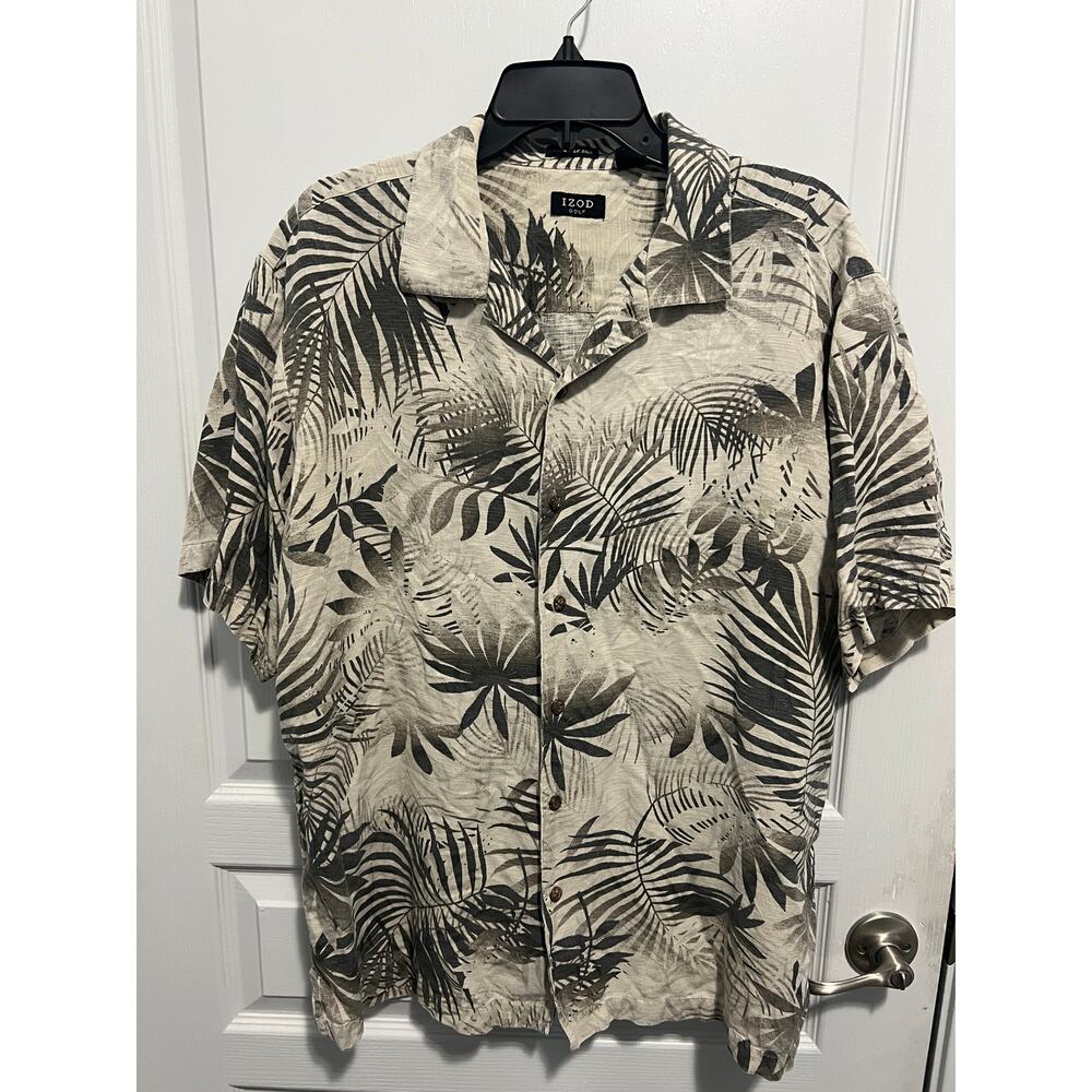 IZOD men's Hawaiian shirt size XL 70% silk